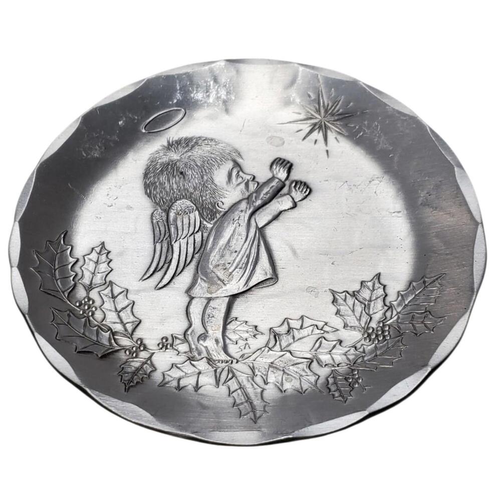 Wendell August Forge Hammered Aluminum Coaster Baby Angel North Star